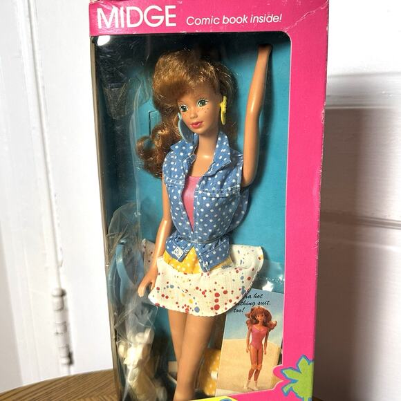 California Dream Barbie Doll Midge 1987 Red Hair 4442 Comic Book Vintage Mattel - Picture 6 of 16